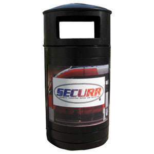 Outdoor Advertising Trash Can, Square, 36 Gallon - HS36OW-ADVERT – Securr™