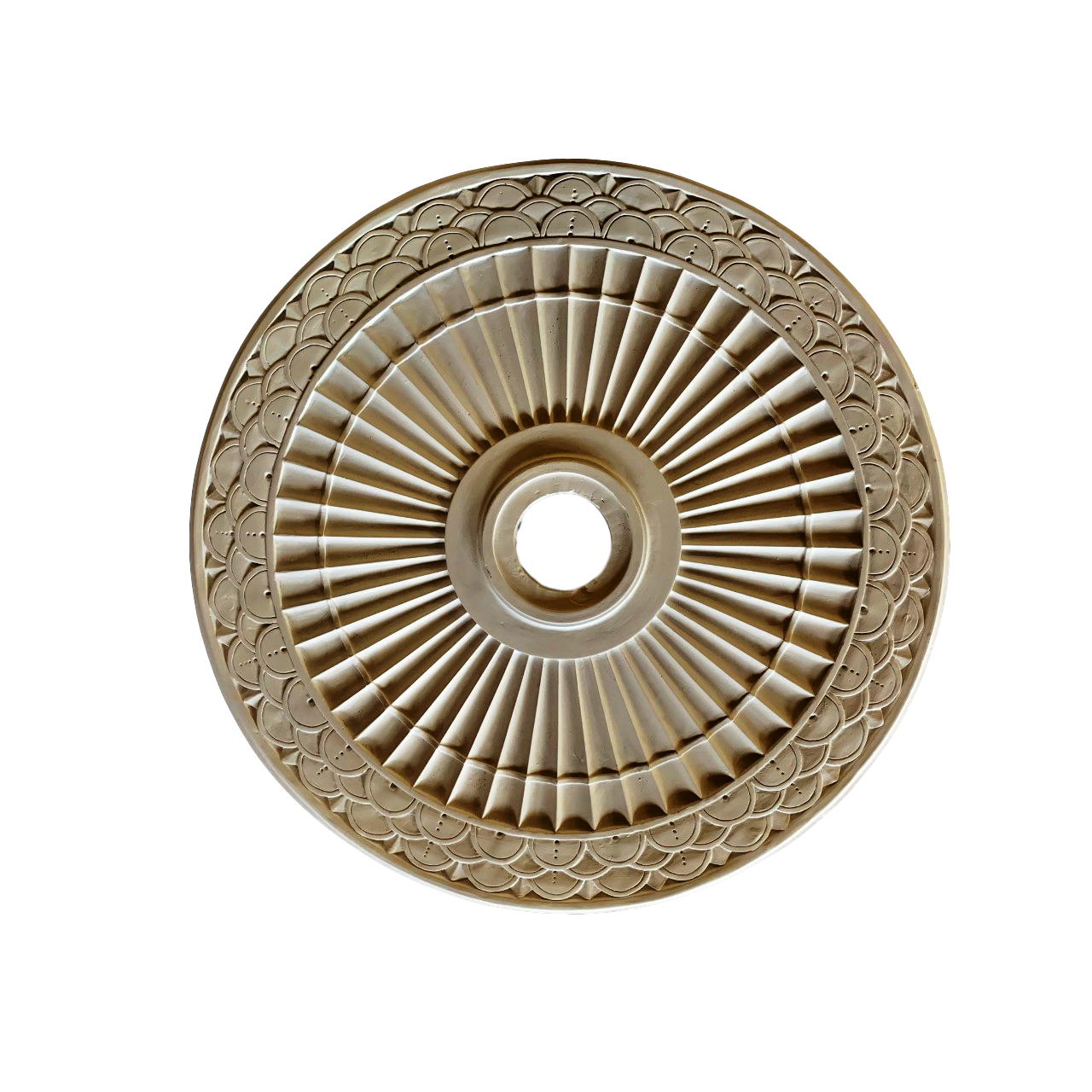 Plaster Medallion Fluted 30 1 2 X 3 4 Relief 3 7 8 Hole