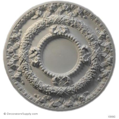 Plaster Medallion French 30 1 2 Diameter X 1 1 4 Relief