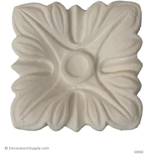 Plaster Rosette Roman 2 1 2 X 2 1 2 X 5 8 Relief