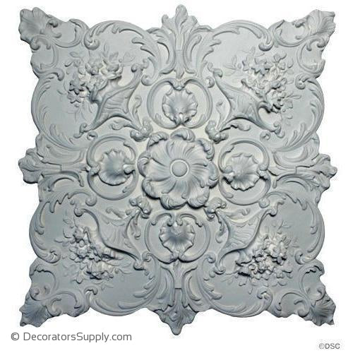 Plaster Centerpiece Louis Xv 34 On Diagonal X 1 Relief