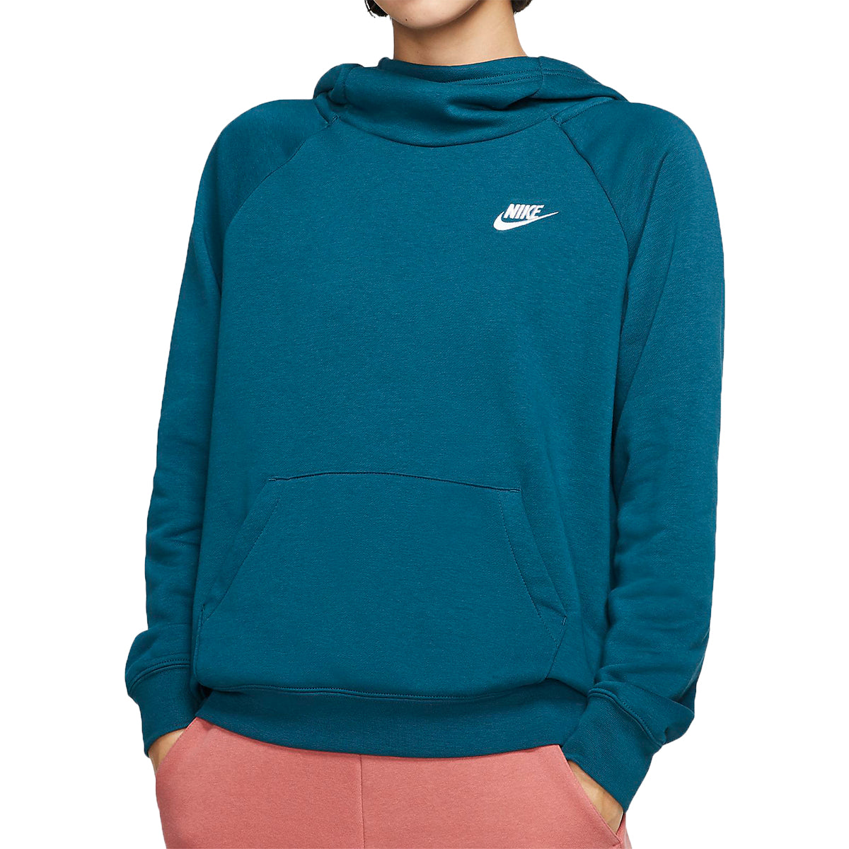 nike funnel neck hoodie green