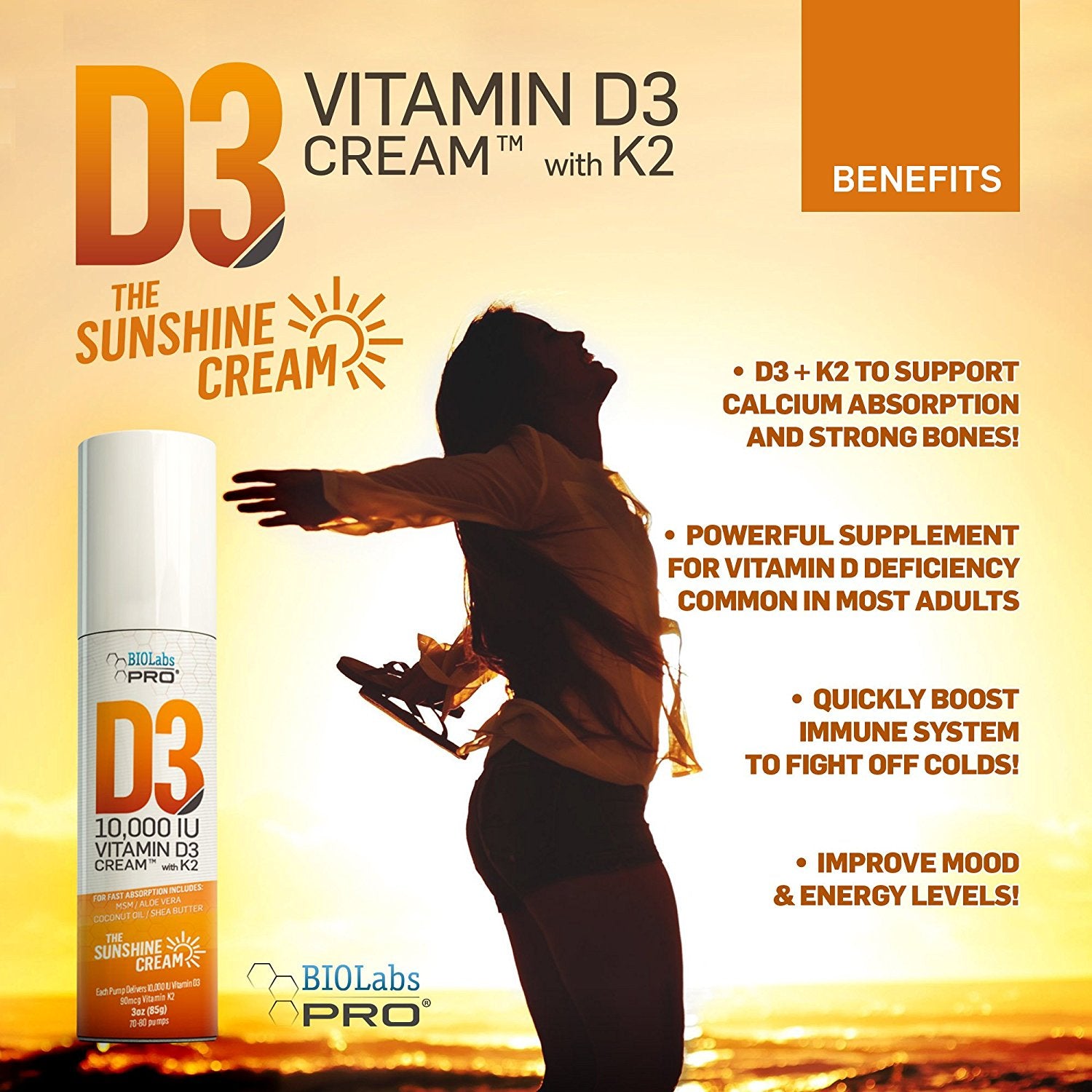 Biolabs Pro D3 10000 Iu Vitamin D Cream