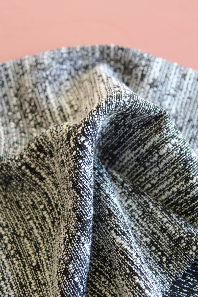 Allie - Cotton Jacquard | B&W – Drapers Fabrics