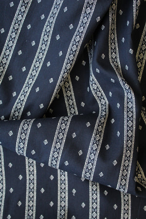 Casette - Printed Linen | Navy