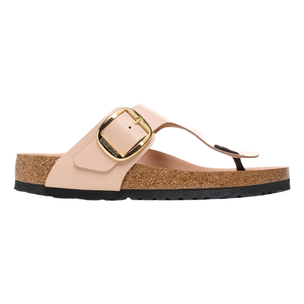 Birkenstock Women's Gizeh Big Buckle High Shine New Beige Leather