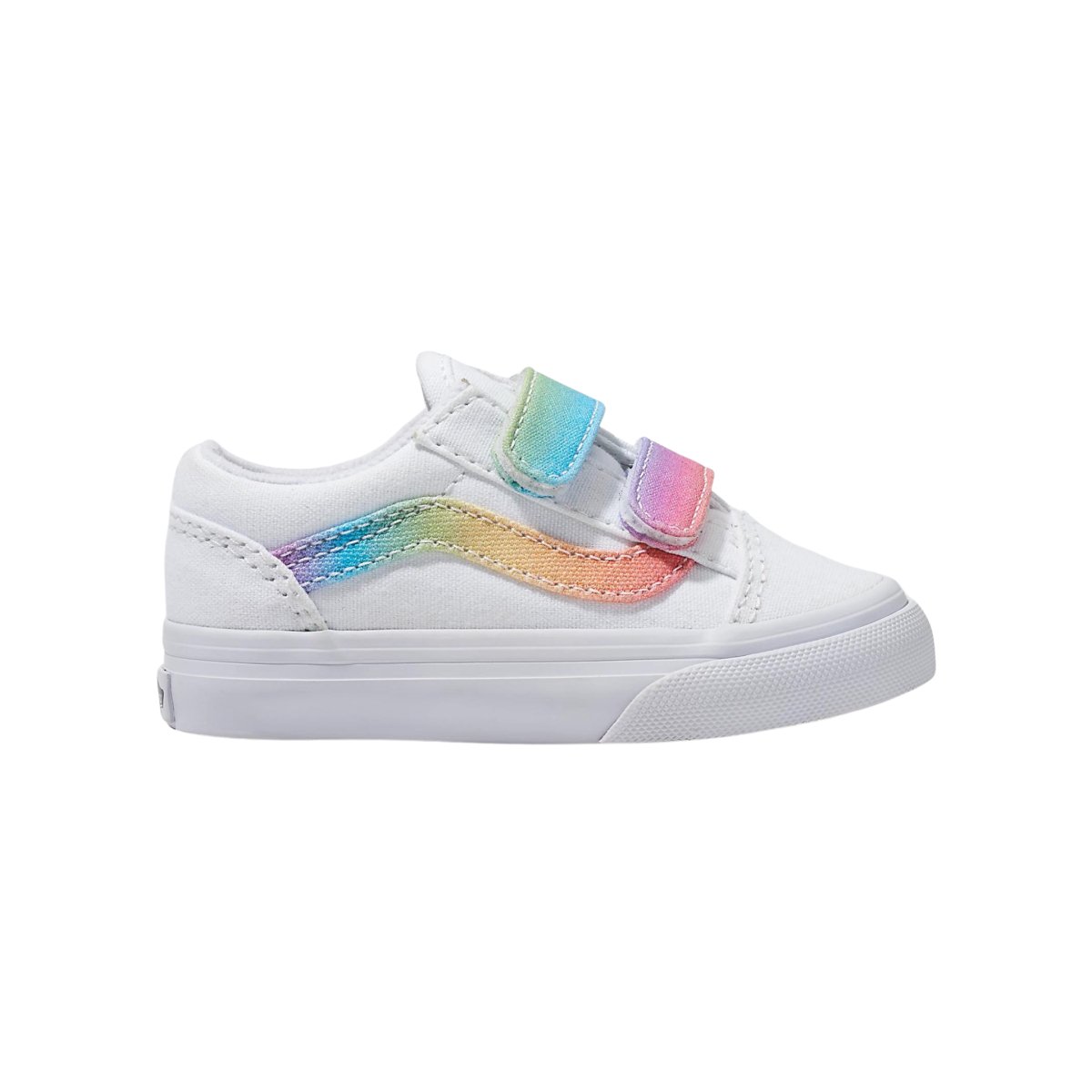 Vans Toddler's Old Skool V Rainbow/True White/Multi