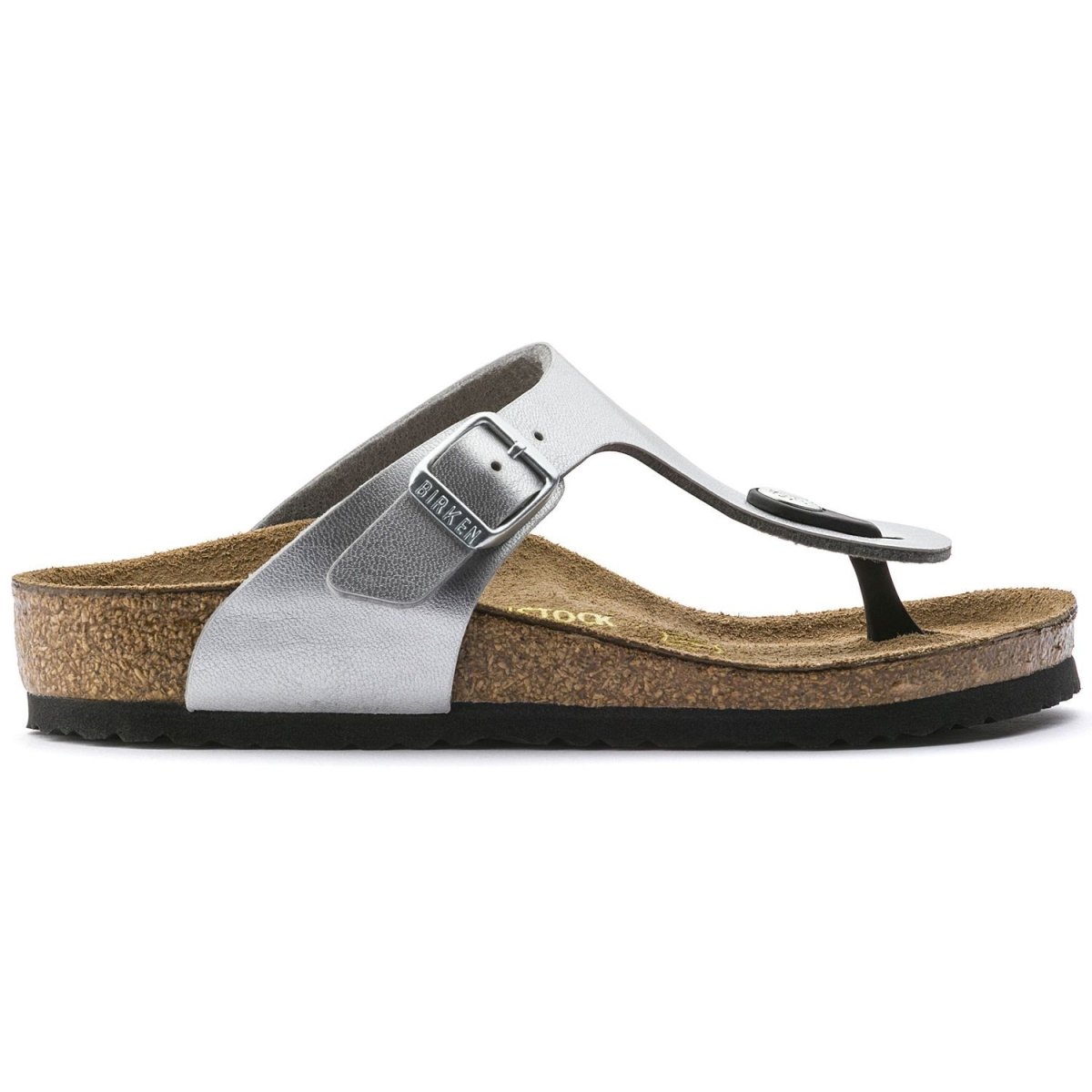 Birkenstock Girl's Gizeh Silver Birko-Flor (Sizes 30-34)