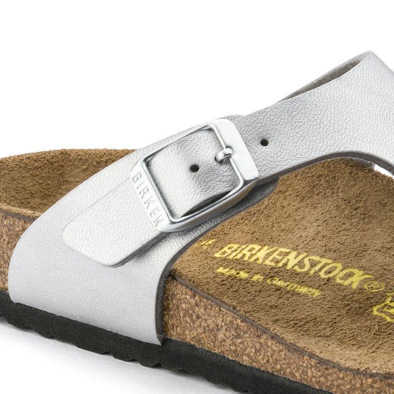 Birkenstock Girl's Gizeh Silver Birko-Flor (Sizes 30-34)