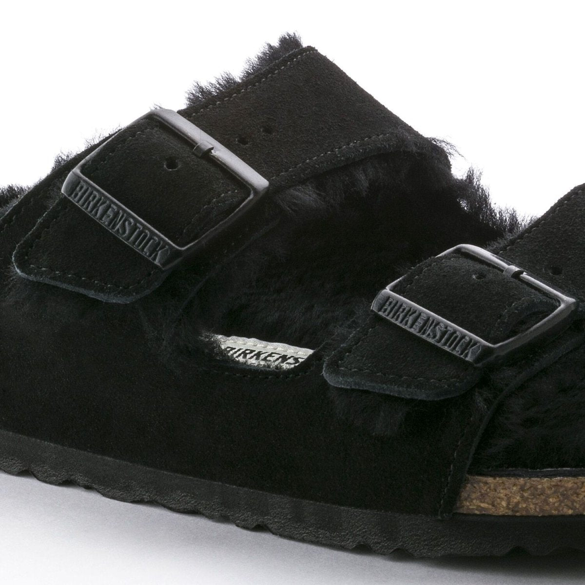 Birkenstock Men's Arizona Shearling Black Suede