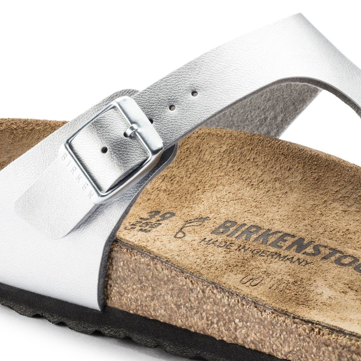 Birkenstock Women's Gizeh Silver Birko-Flor