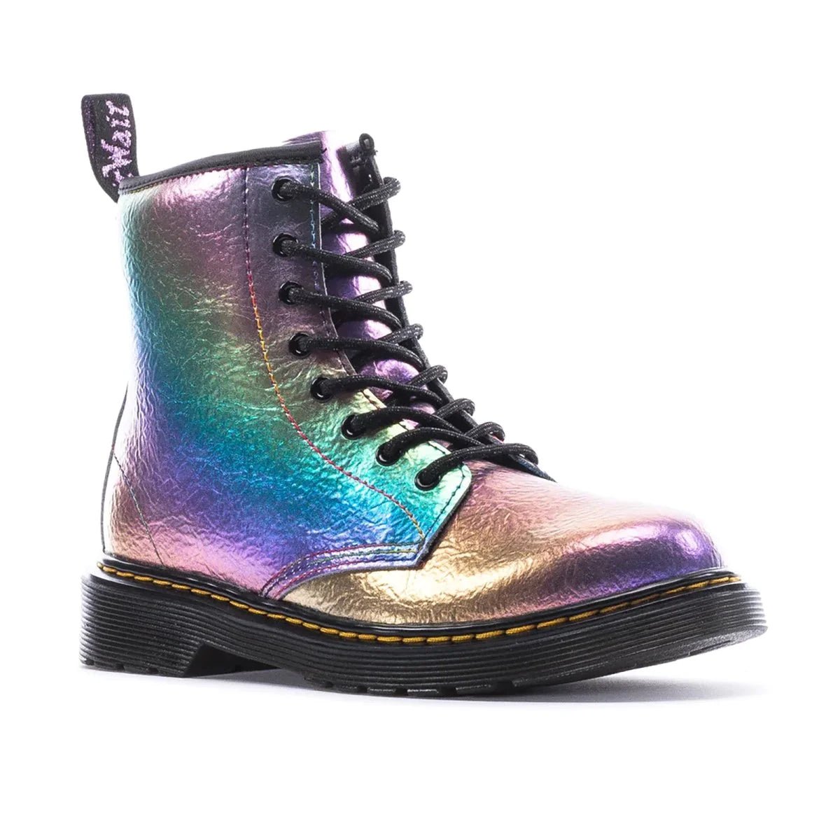 Dr. Martens Girl's 1460 Rainbow Crinkle