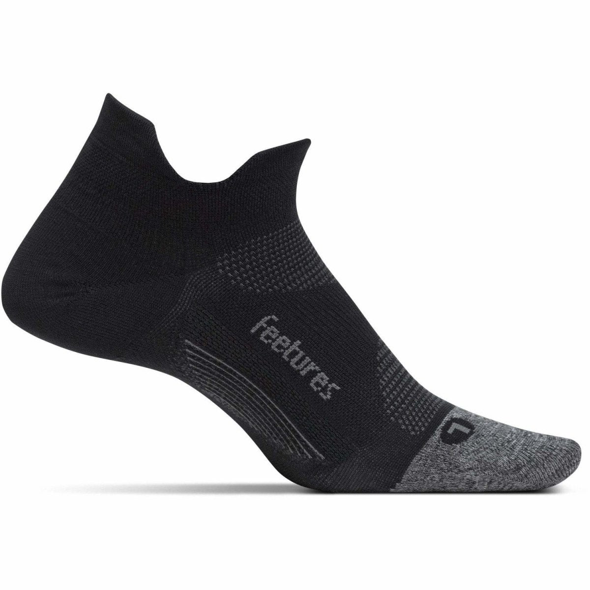 Feetures Elite Max Cushion No Show Tab Black