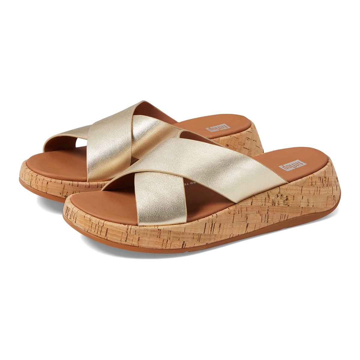 FitFlop Women's F-Mode Flatform Platino Slide