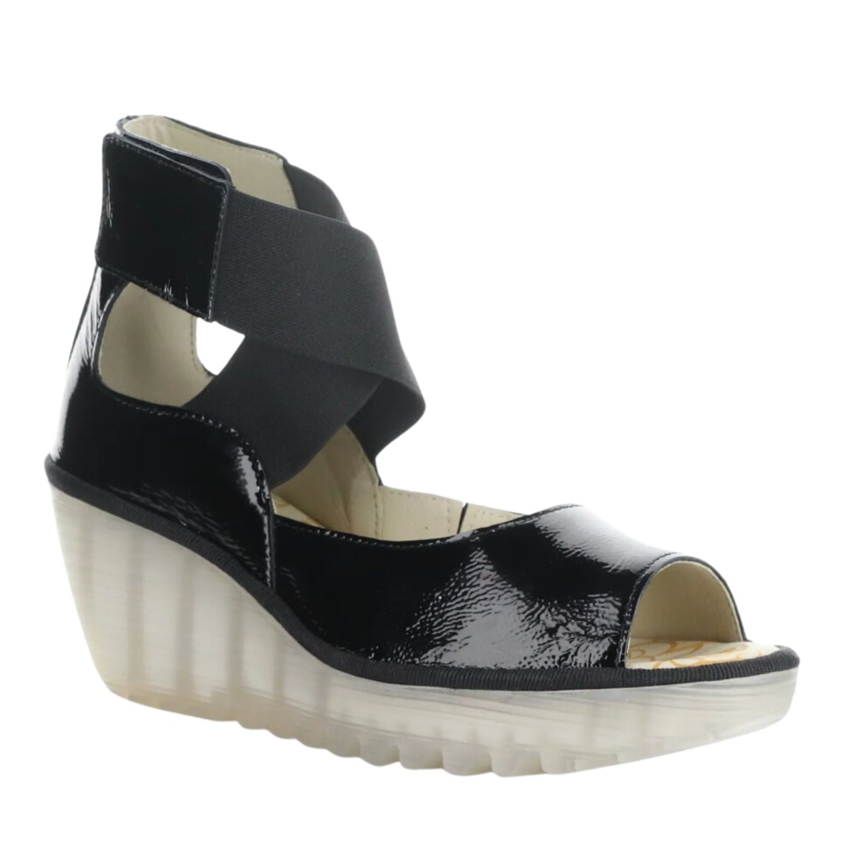 Fly London Women's Yefi Black Luxor Patent