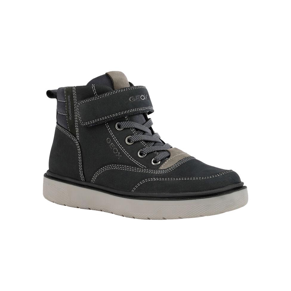 Geox Boy's (Sizes 32-35) Riddock Navy/Black Nubuck Waterproof