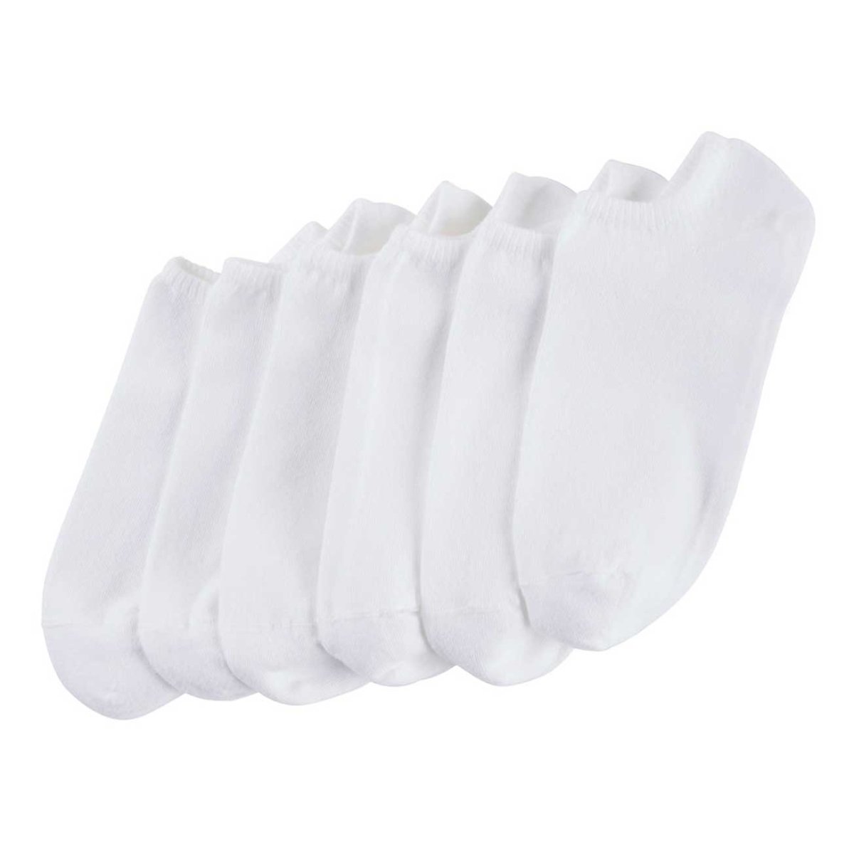 Hue Women's 6421 No Show 6 Pack Liner Socks White