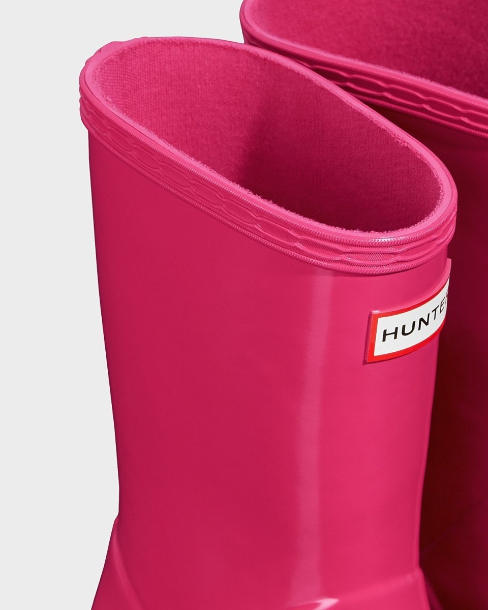 Hunter Kids' First Gloss Rain Boots Bright Pink