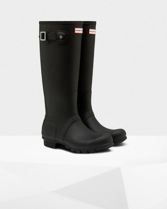 Hunter Women's Original Tall Rain Boots Black - 403478603016 - Tip Top Shoes of New York