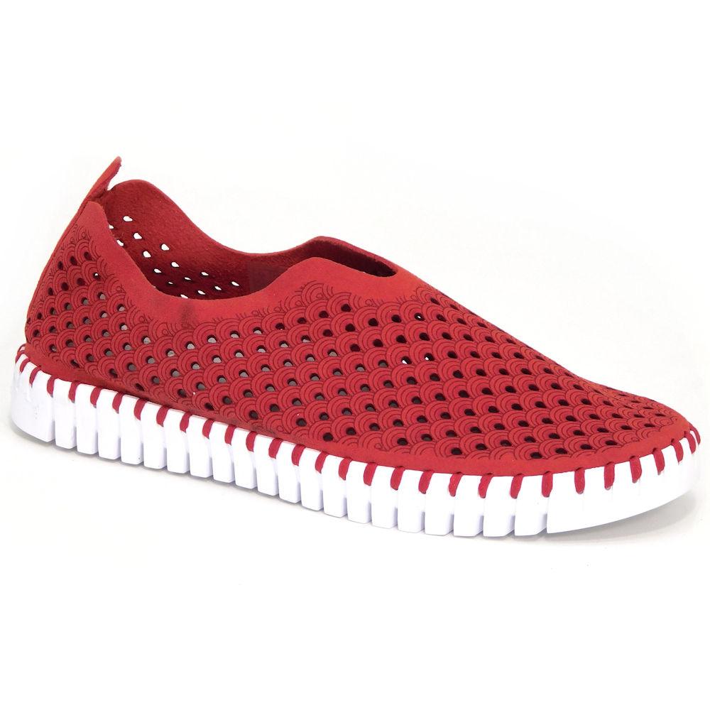 Ilse Jacobsen Women's Tulip 139 Deep Red Perforated