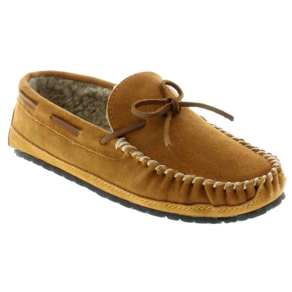 Minnetonka Men's 4154 Casey Slipper Tan Suede