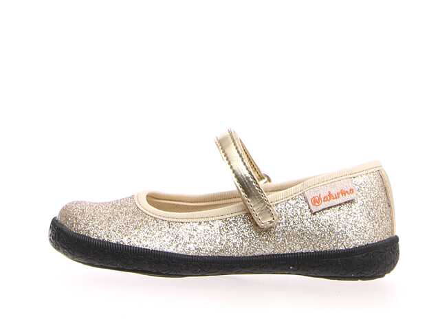 Naturino Girl's Pavia 73 Gold Glitter Mary Jane (Sizes 30-34)