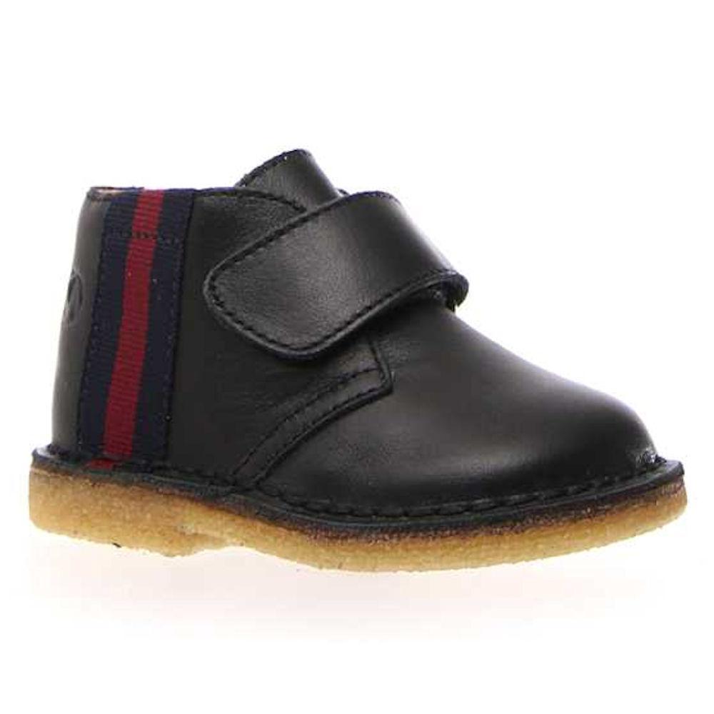 Naturino Toddler's (Sizes 22-26) Cuneo Desert Black Leather/Red Stripes