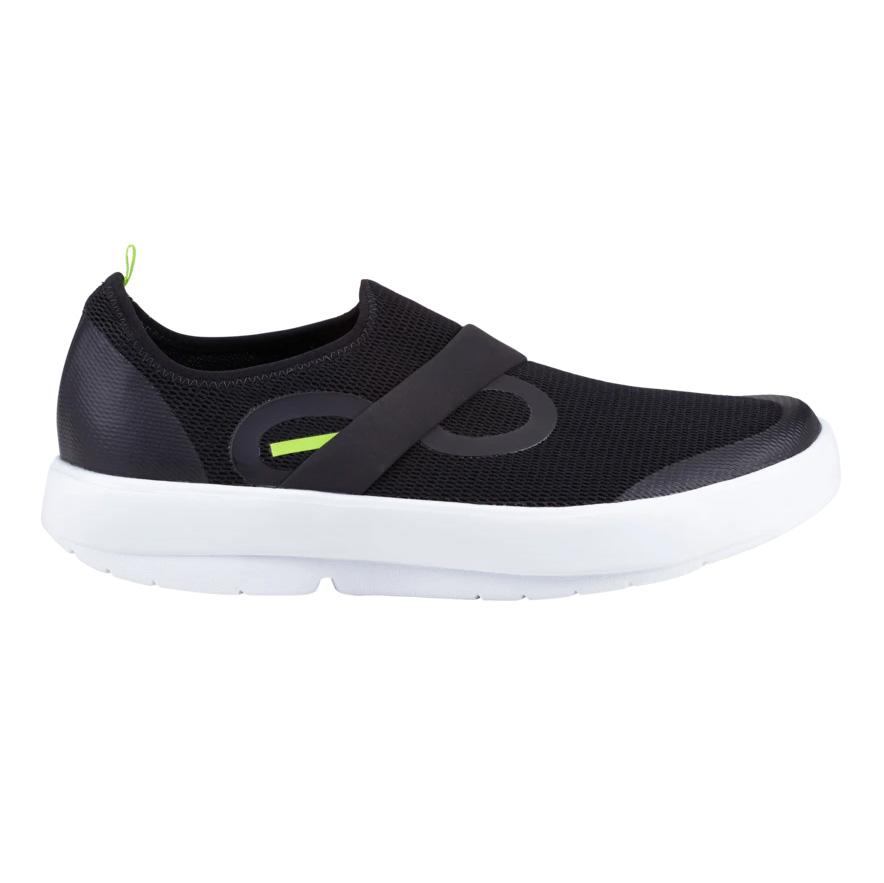 Oofos Men's OOmg Low Black/White