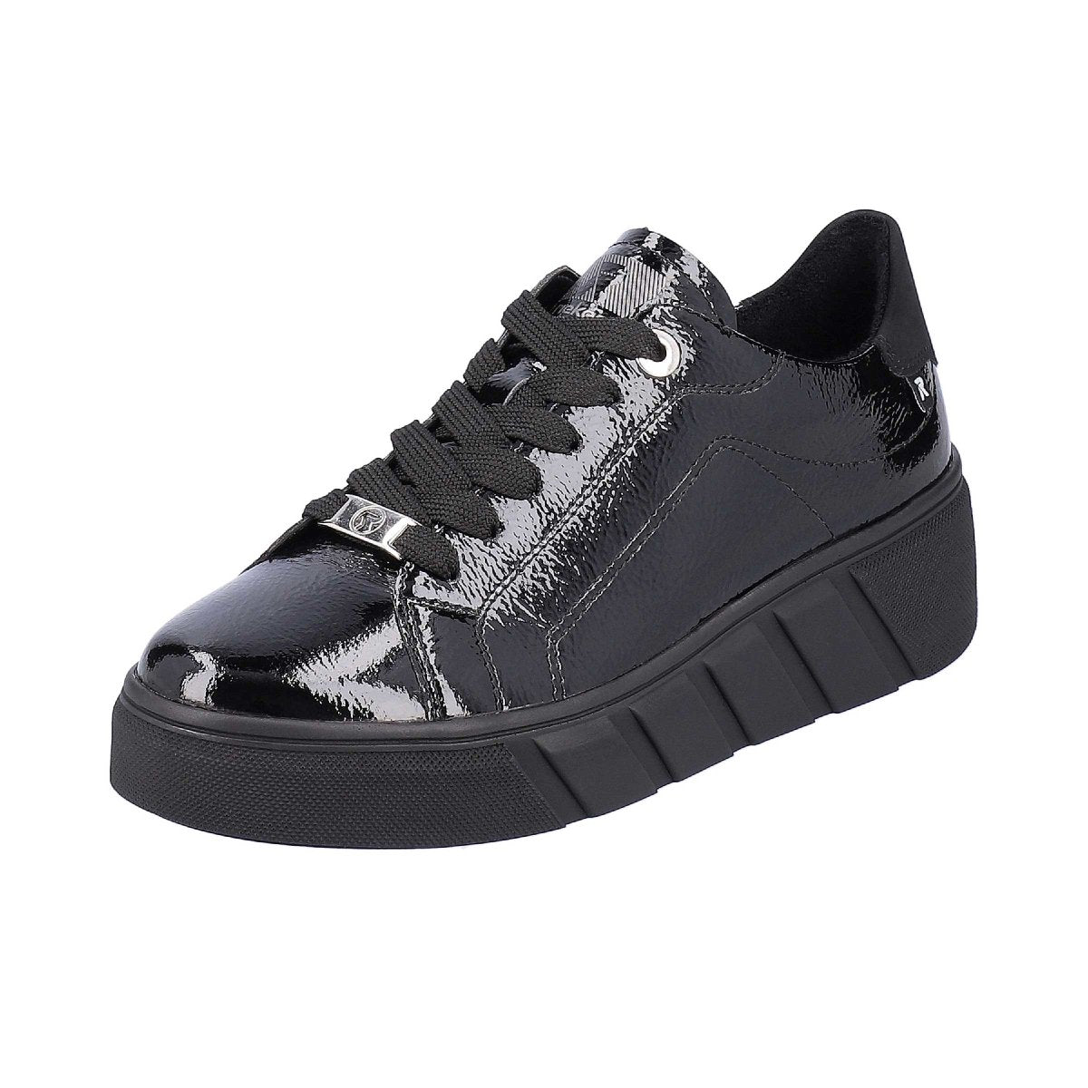 Rieker Women's W0501-00 Black/Black Patent