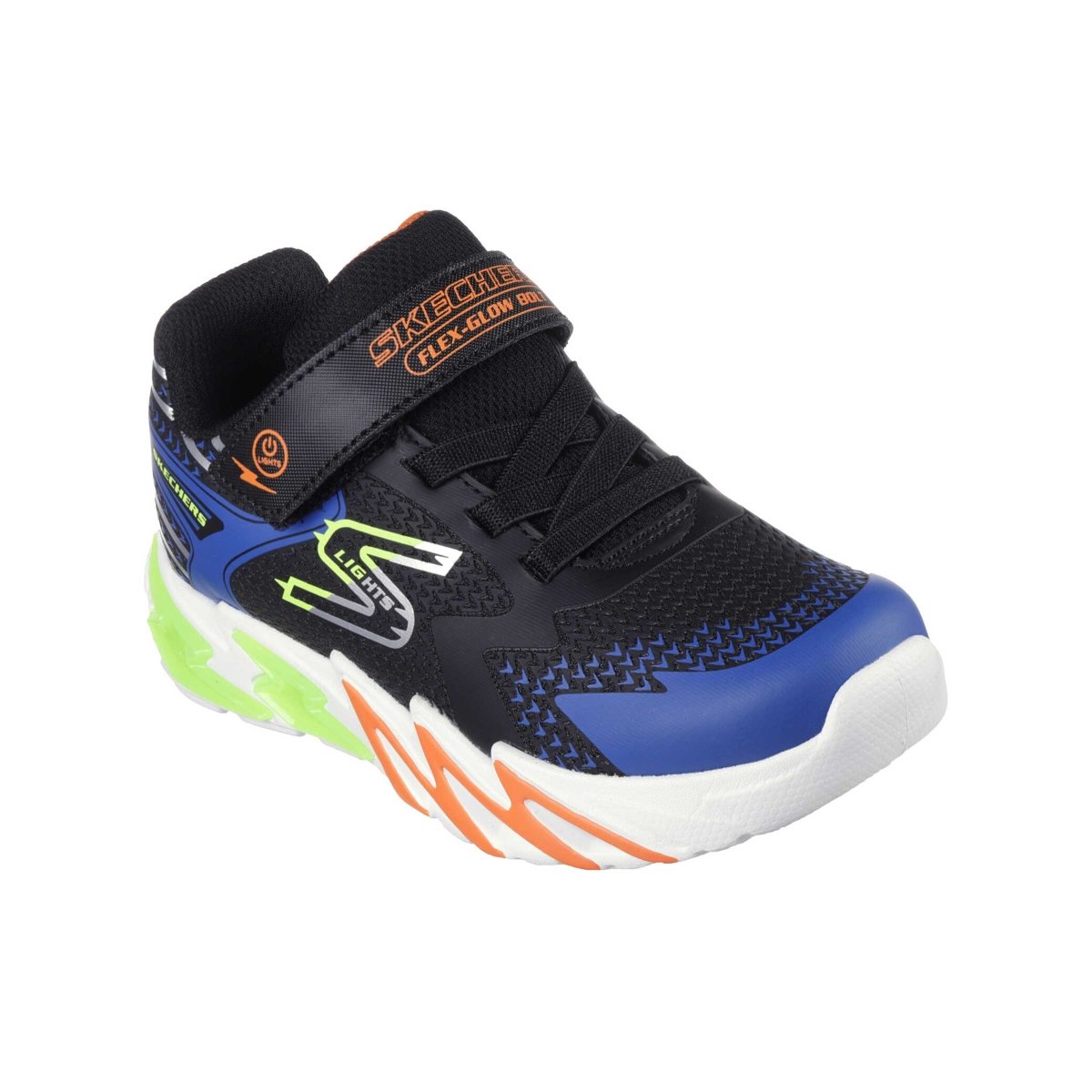 Skechers PS (Preschool) 400138LBKBL S Lights: Flex-Glow Bolt