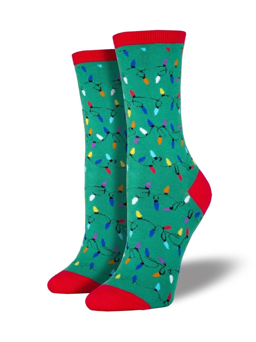 Socksmith Women's Christmas Lights Socks Green