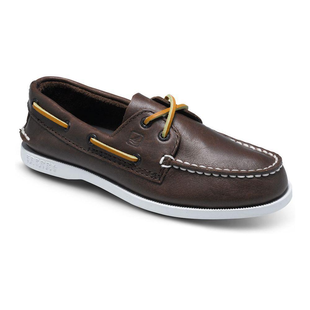 Sperry Boy's Sperry Top-Sider Authentic Original Brown Leather (Sizes 10.5-3)