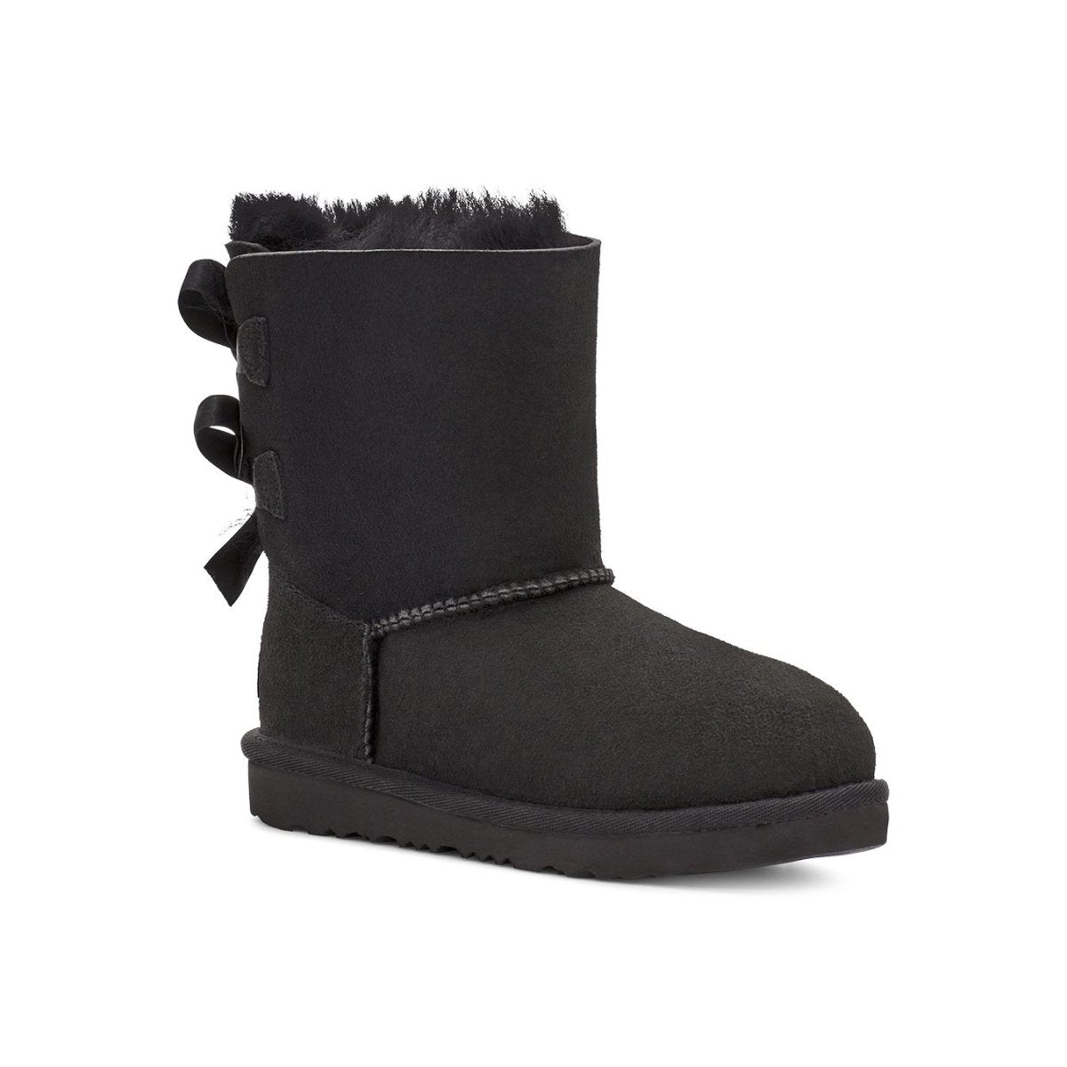 UGG Girl's Bailey Bow II Black (Sizes 13-4)