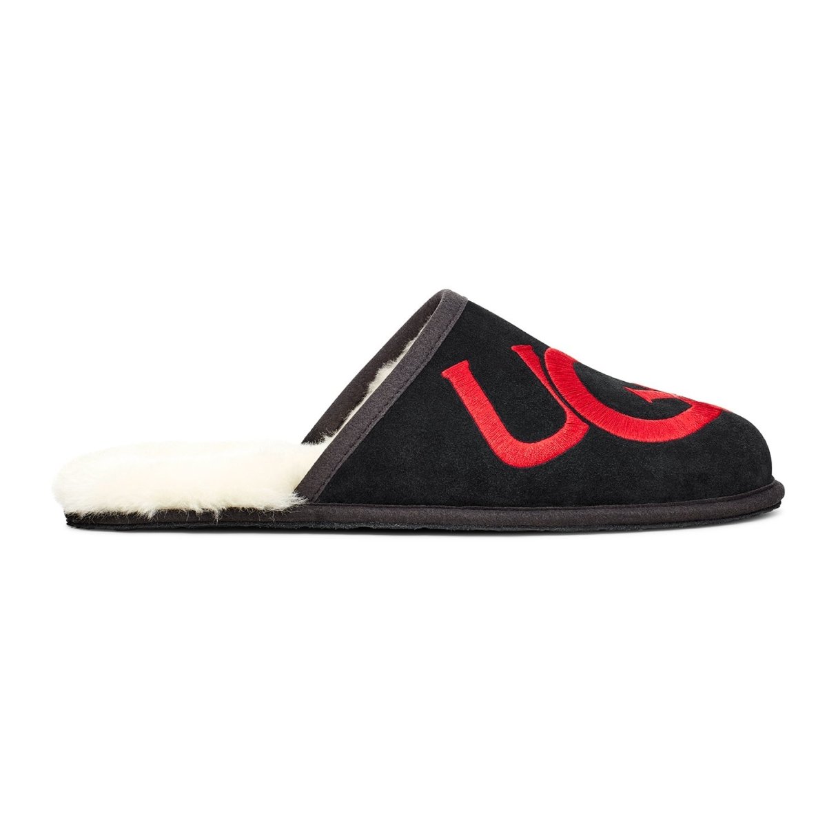 UGG Men's Scuff Logo Slipper Black Suede