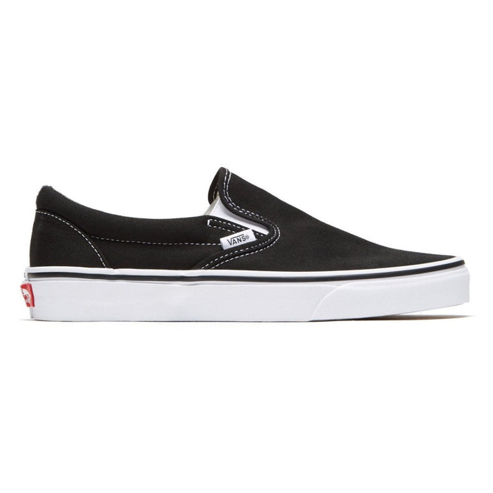 Vans Unisex Classic Slip On Black Canvas Tip Top Shoes Of New York