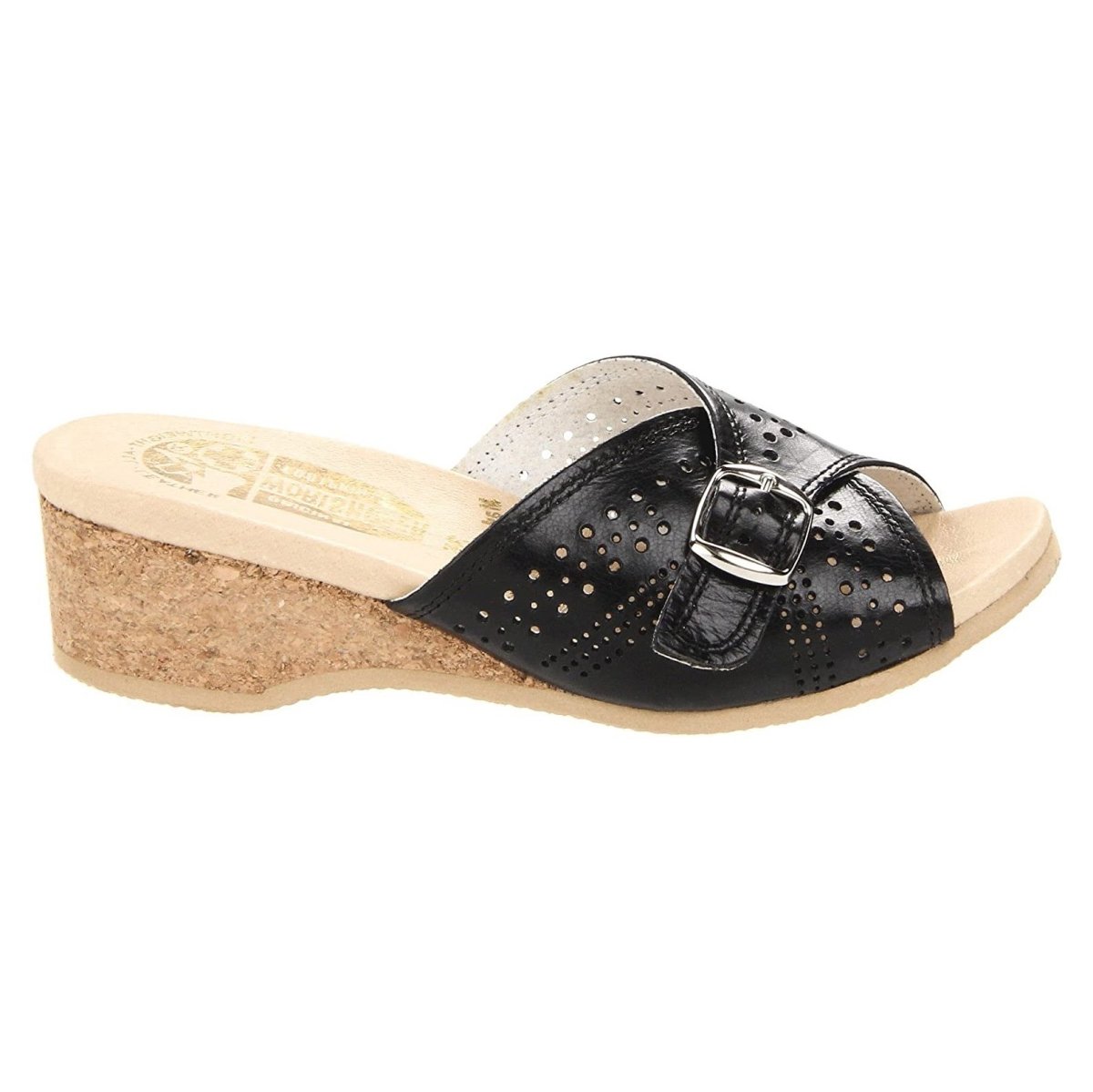 Worishofer Women's 251 Slide Black Leather