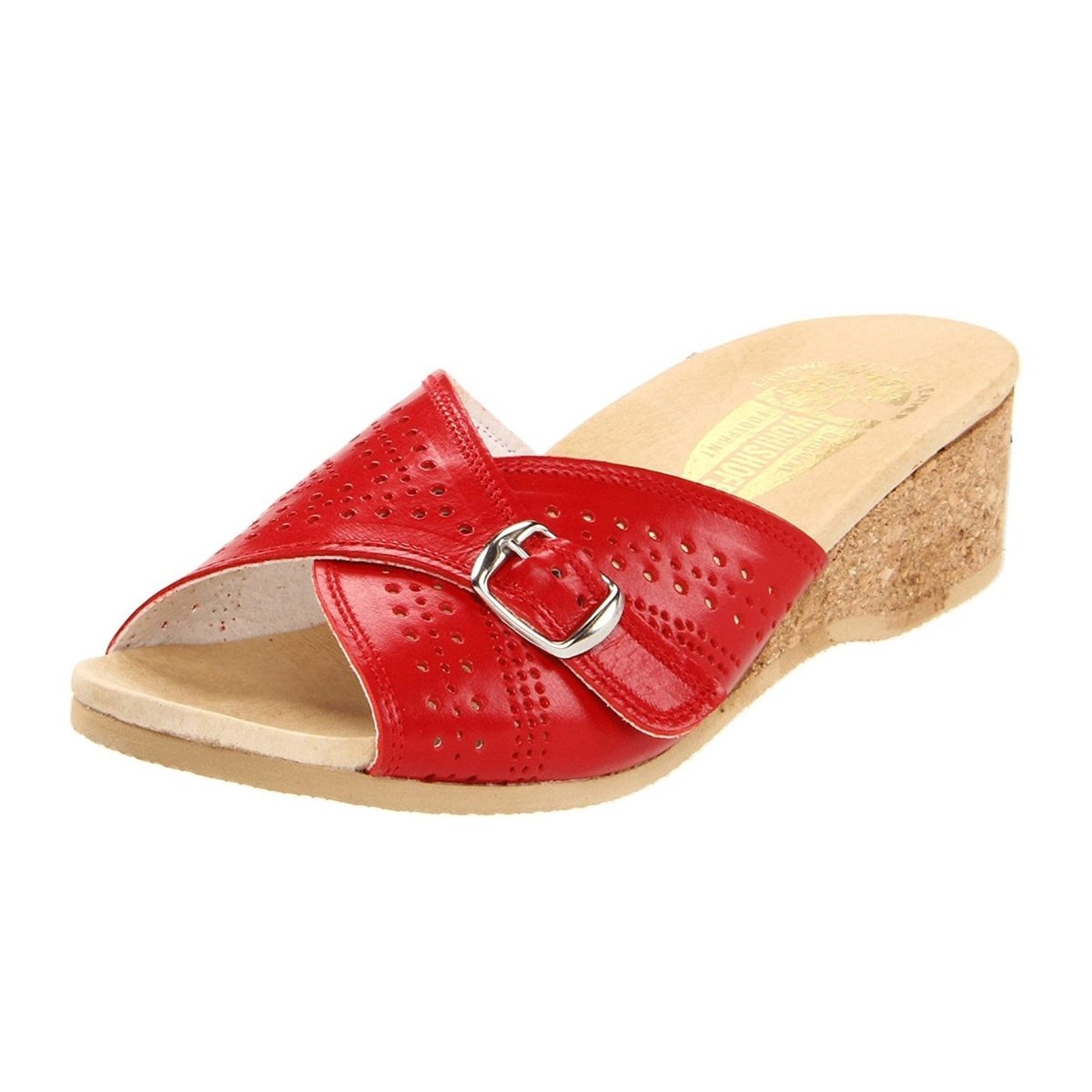 Worishofer Women's 251 Slide Red Leather