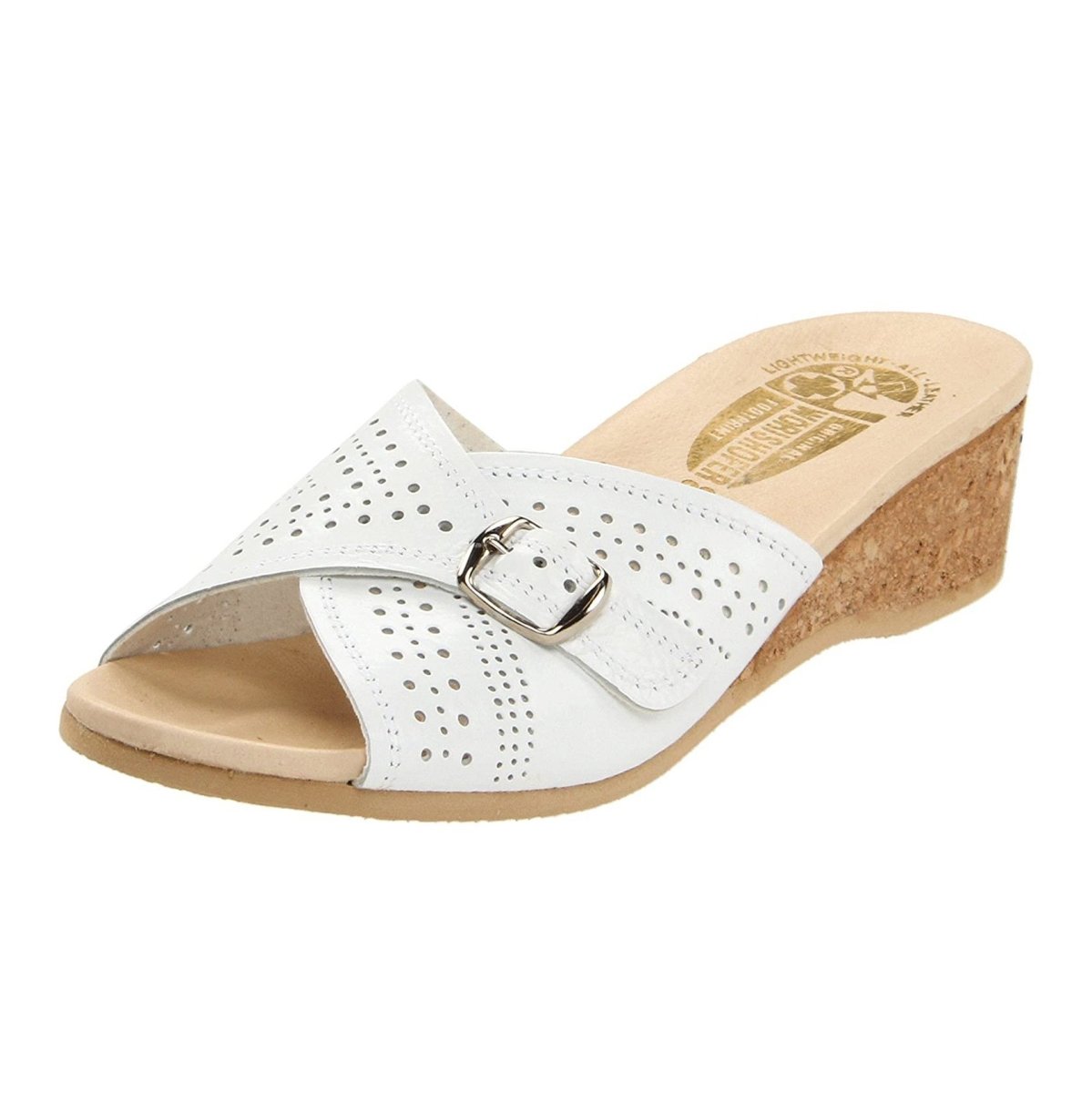 Worishofer Women's 251 Slide White Leather