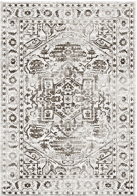 Echo 502 Small Size Rug in Grey Beige Colour  Washable Rug Australia –  HomeSoul Australia