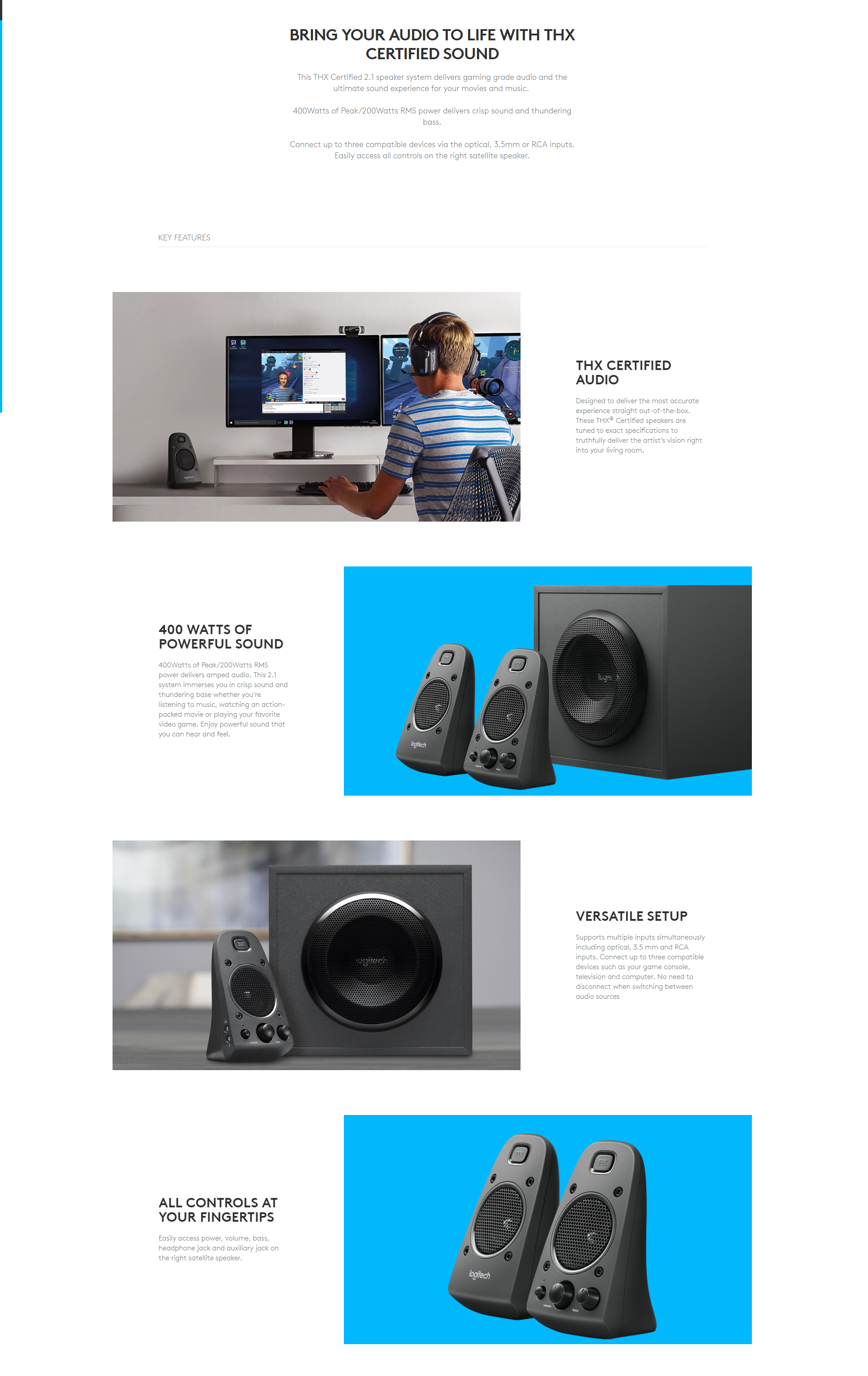 Logitech Z625 Speaker with and Optical Input – ALL IT Hypermarket