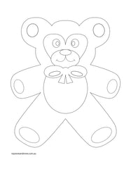 teddy bear colouring page