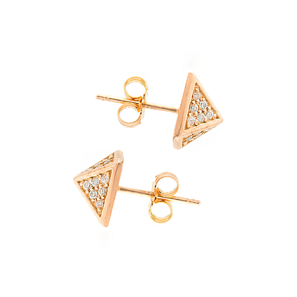 Diamond Pyramid Earrings