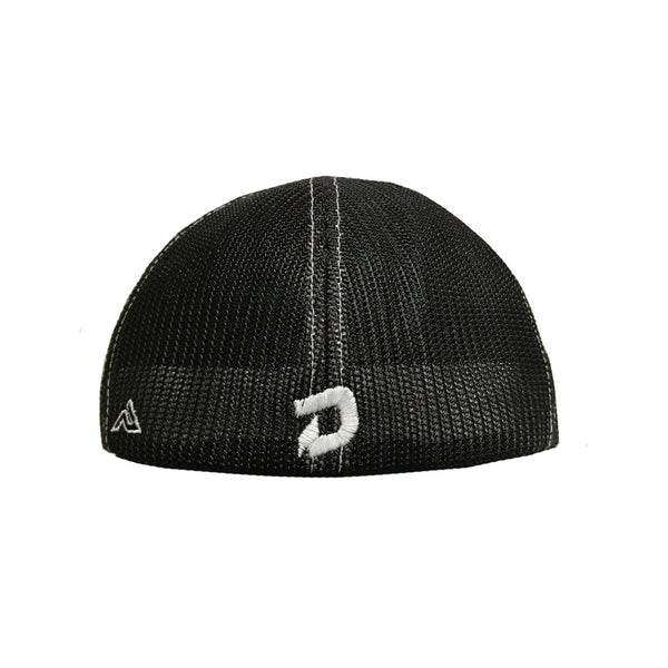 DeMarini Stacked D Flexfit Hat - White/Black/Charcoal – 99BATS.com