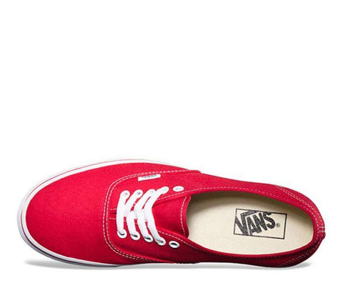 red authentic vans