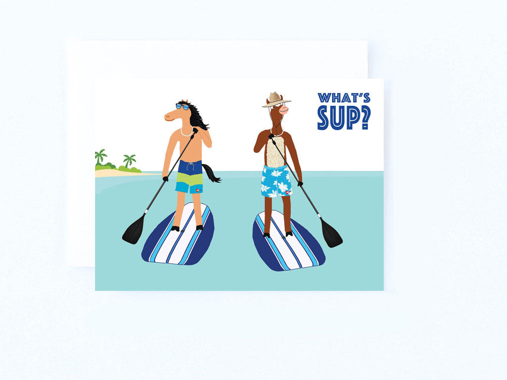 What S Sup Paddleboard Card Macaroni And Luigi