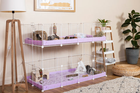 how to build a double 4x2 C&C Cage guinea pigs kavee