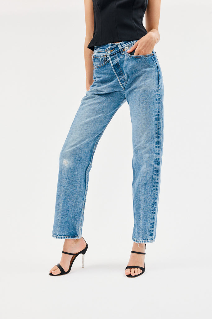 EB Denim Cross Over Medium Wash Jean – Désordre Boutique