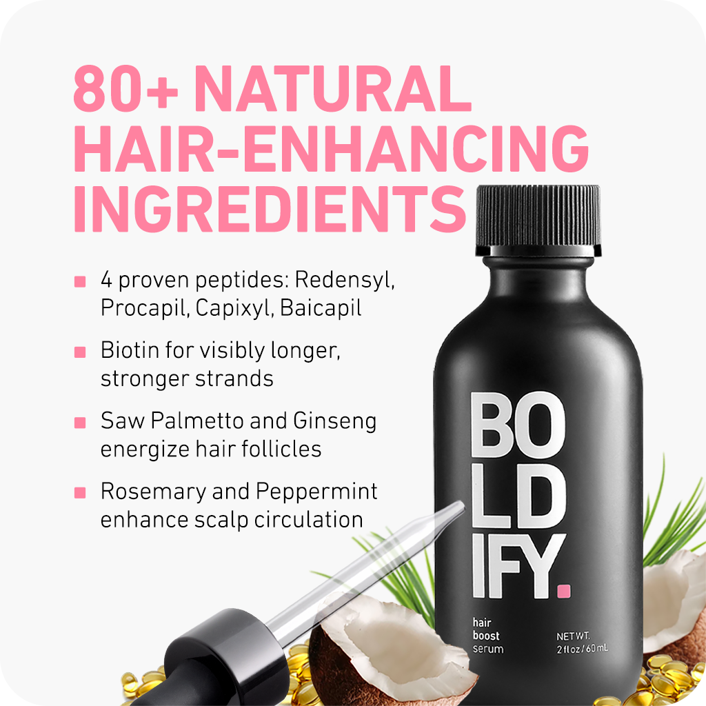 BOLDIFY Hair Boost Serum Natural Ingredients 