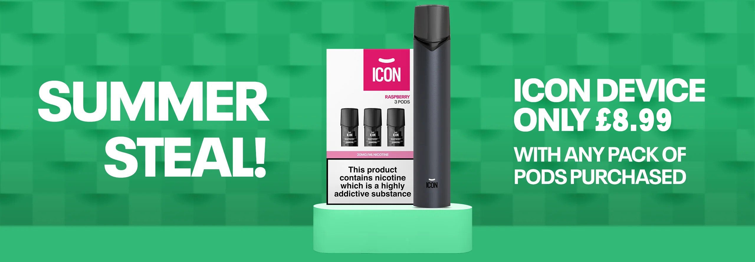 Icon Vape Kit With a Pack of Pods £8.99