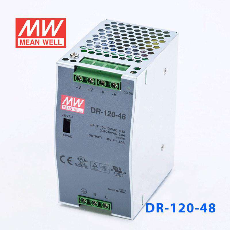 Mean Well  DR-120-48 Power Supply - 120W 48V 2.5A